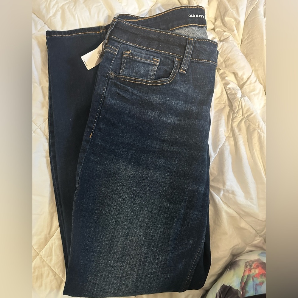 Old Navy MidRise Rockstar Super Skinny Size 12 Blue Jeans
